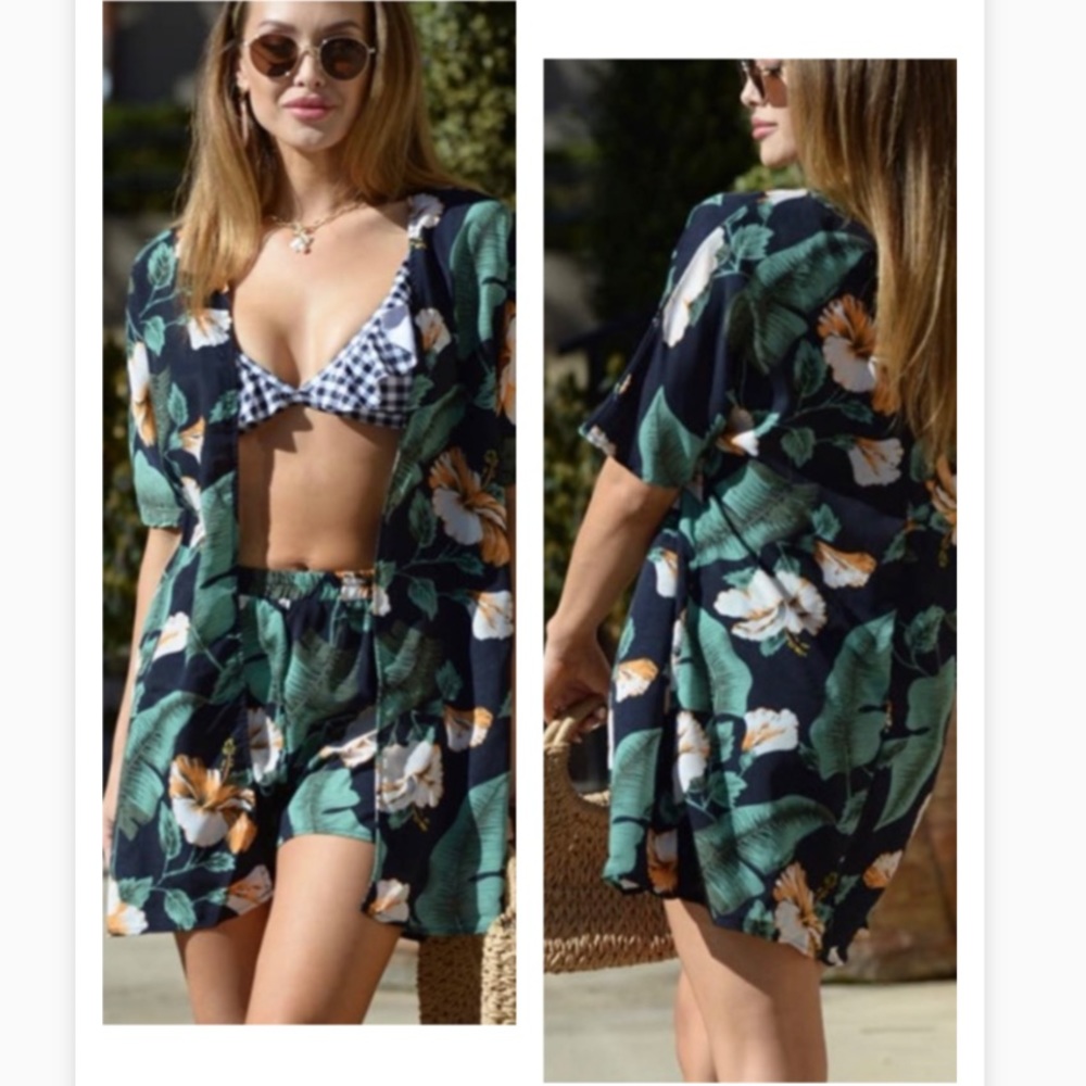 2-piece Floral Short Set NWOT